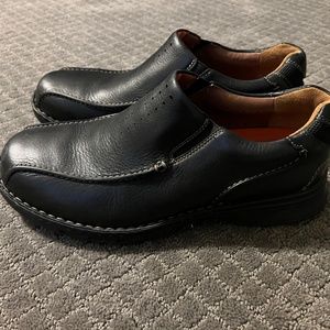 Clarks Men’s Black Leather Slip on